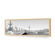 Paris Bridge, B&W with lights