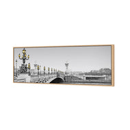 Paris Bridge, B&W with lights