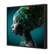 African Pose Teal Greens