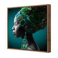African Pose Teal Greens
