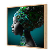African Pose Teal Greens