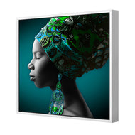 African Pose Teal Greens