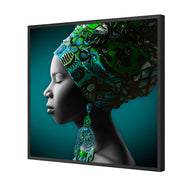 African Pose Teal Greens
