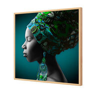 African Pose Teal Greens