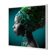African Pose Teal Greens