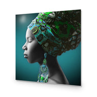 African Pose Teal Greens