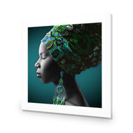 African Pose Teal Greens
