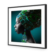African Pose Teal Greens