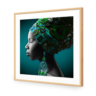 African Pose Teal Greens