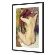 Woman Combing Her Hair By Edgar Degas
