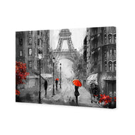 Shopping in Paris BW with Red