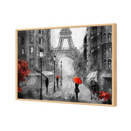 Shopping in Paris BW with Red