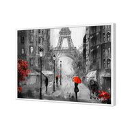 Shopping in Paris BW with Red