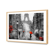 Shopping in Paris BW with Red