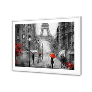 Shopping in Paris BW with Red