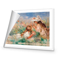 Two Girls on the Riverbank - by Auguste Renoir