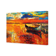 Boat on Orange Waters