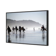 Surfers in the Mist