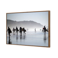 Surfers in the Mist