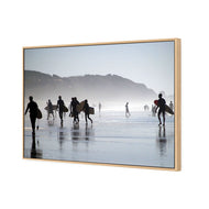 Surfers in the Mist
