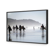 Surfers in the Mist