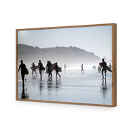 Surfers in the Mist