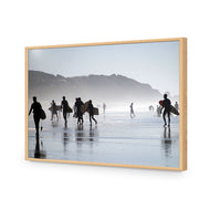 Surfers in the Mist