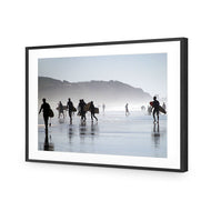 Surfers in the Mist