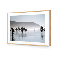 Surfers in the Mist