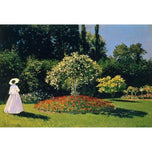 Woman in a Garden By Monet