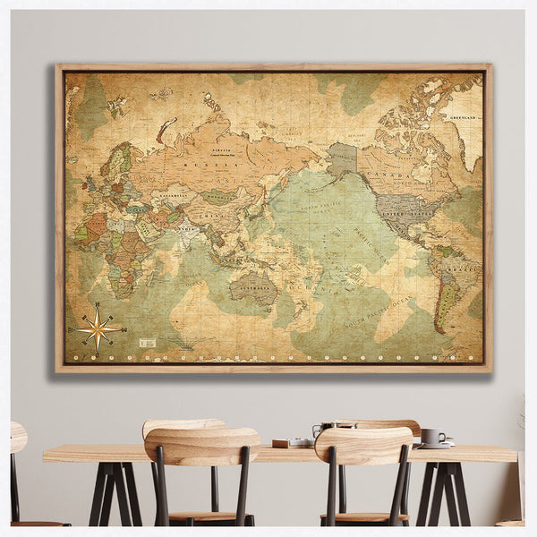 Antique Style World Map
