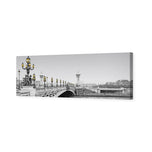 Paris Bridge, B&W with lights