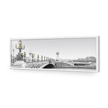 Paris Bridge, B&W with lights
