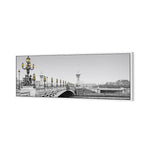 Paris Bridge, B&W with lights