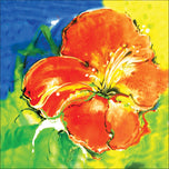 Abstract Hyacinth Right, Red