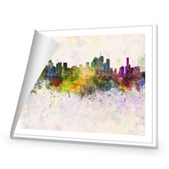 Brisbane Skyline Watercolour