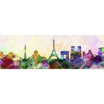 Paris Skyline, Watercolour