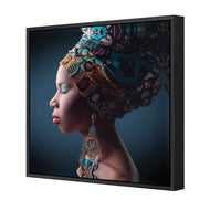 African Pose Teal Greens