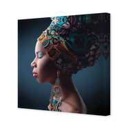 African Pose Teal Greens