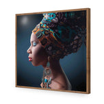 African Pose Teal Greens