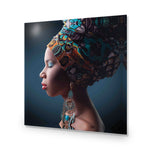 African Pose Teal Greens