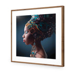 African Pose Teal Greens