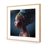 African Pose Teal Greens