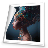African Pose Teal Greens