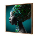 African Pose Teal Greens