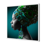 African Pose Teal Greens