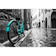 Retro Bike on Cobbles Blue