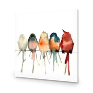 Watercolour Birds on Branch