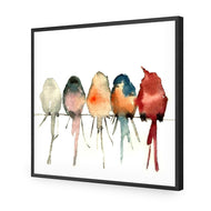 Watercolour Birds on Branch