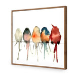 Watercolour Birds on Branch